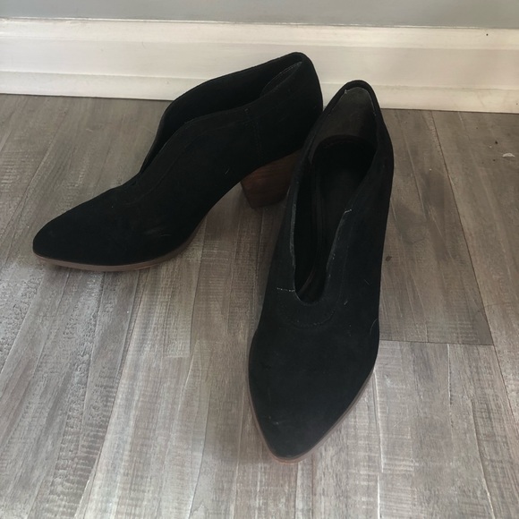 Charles Shoes - Charles | Black heeled booties with open top